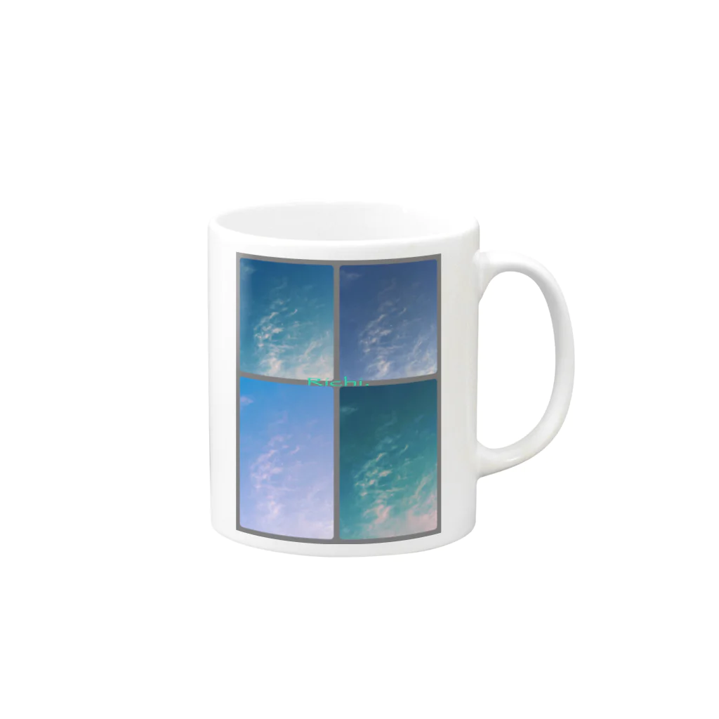 Richi.のRichi.スカイ Mug :right side of the handle