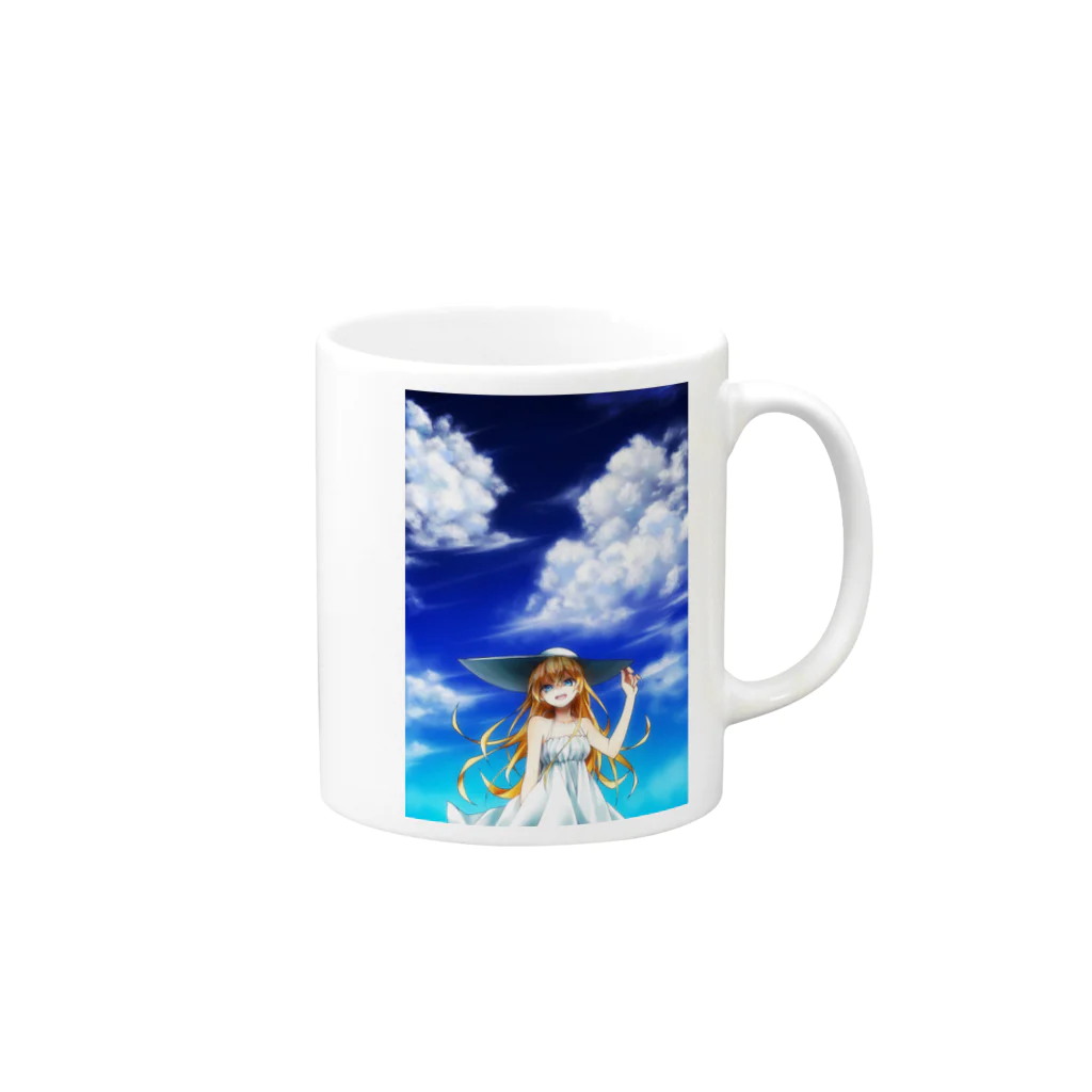 春紫苑の夏 Mug :right side of the handle