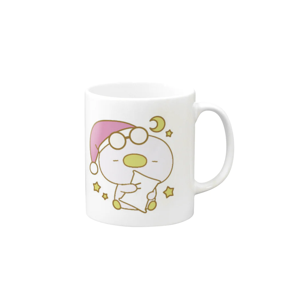 気ままな雑貨屋さんのあひる「おやすみ」 Mug :right side of the handle