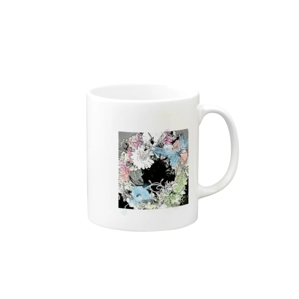 cocoyumi8のロマンスリース Mug :right side of the handle