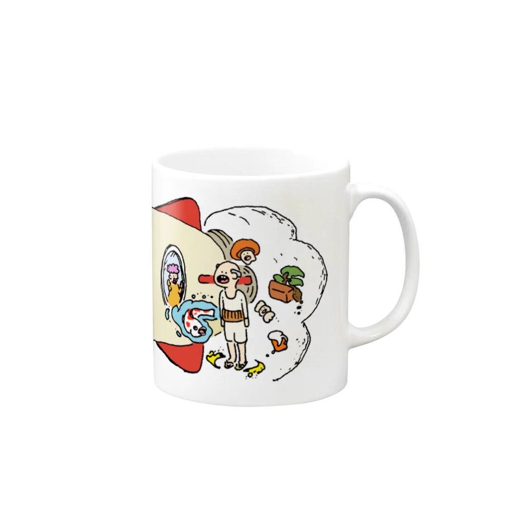 ko屋の超能力おじいちゃん Mug :right side of the handle