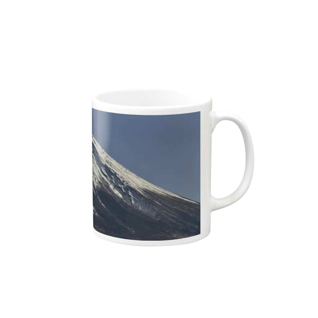 下田村の冠雪した富士山 Mug :right side of the handle