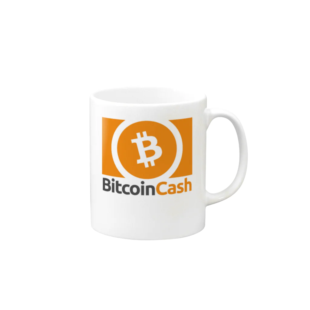 bitcoinersの【B】ビットコインキャッシュシンボル Mug :right side of the handle