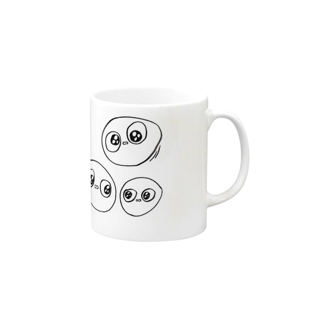 ハワワの集い合うはわわちゃん Mug :right side of the handle