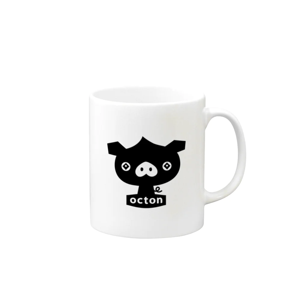 はちエンピツのocton #basic Mug :right side of the handle