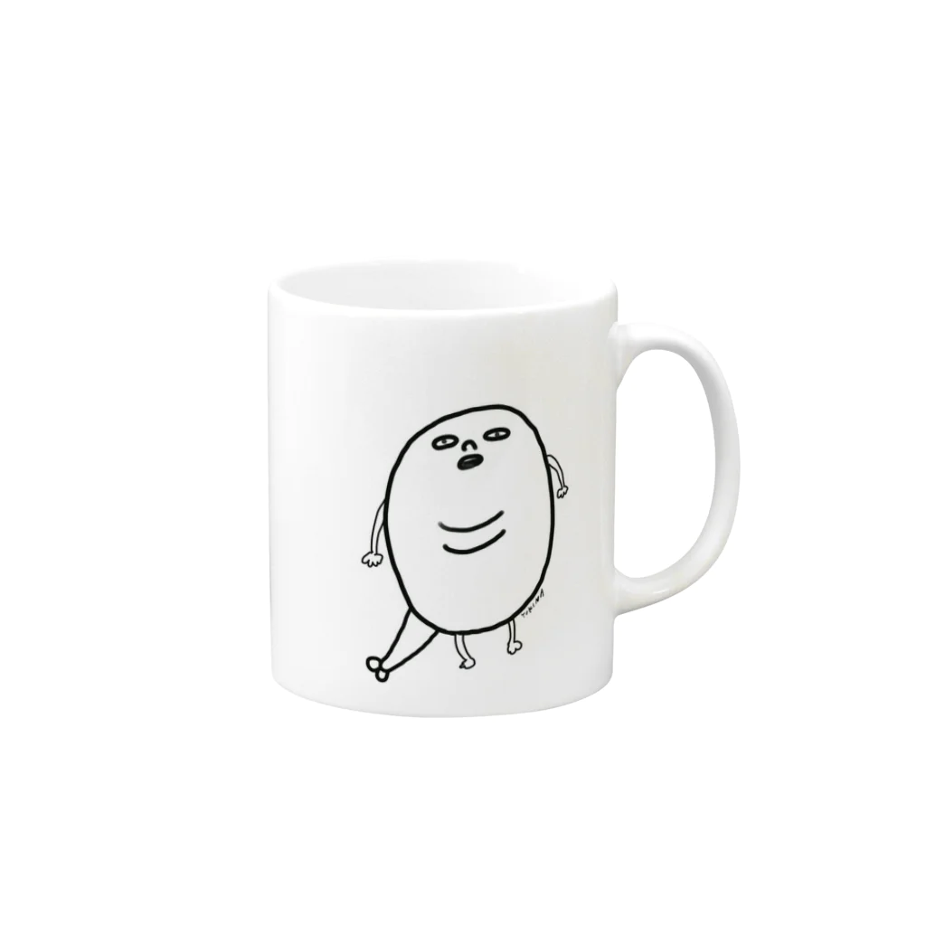 Yukina Fujiwaraのしろんだよ Mug :right side of the handle