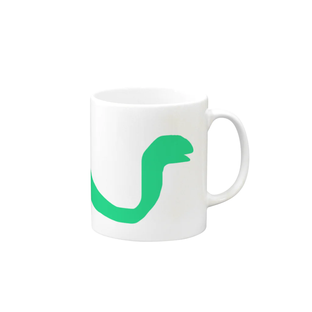 まうのお店の世界の爬虫類「ヘビ」 Mug :right side of the handle
