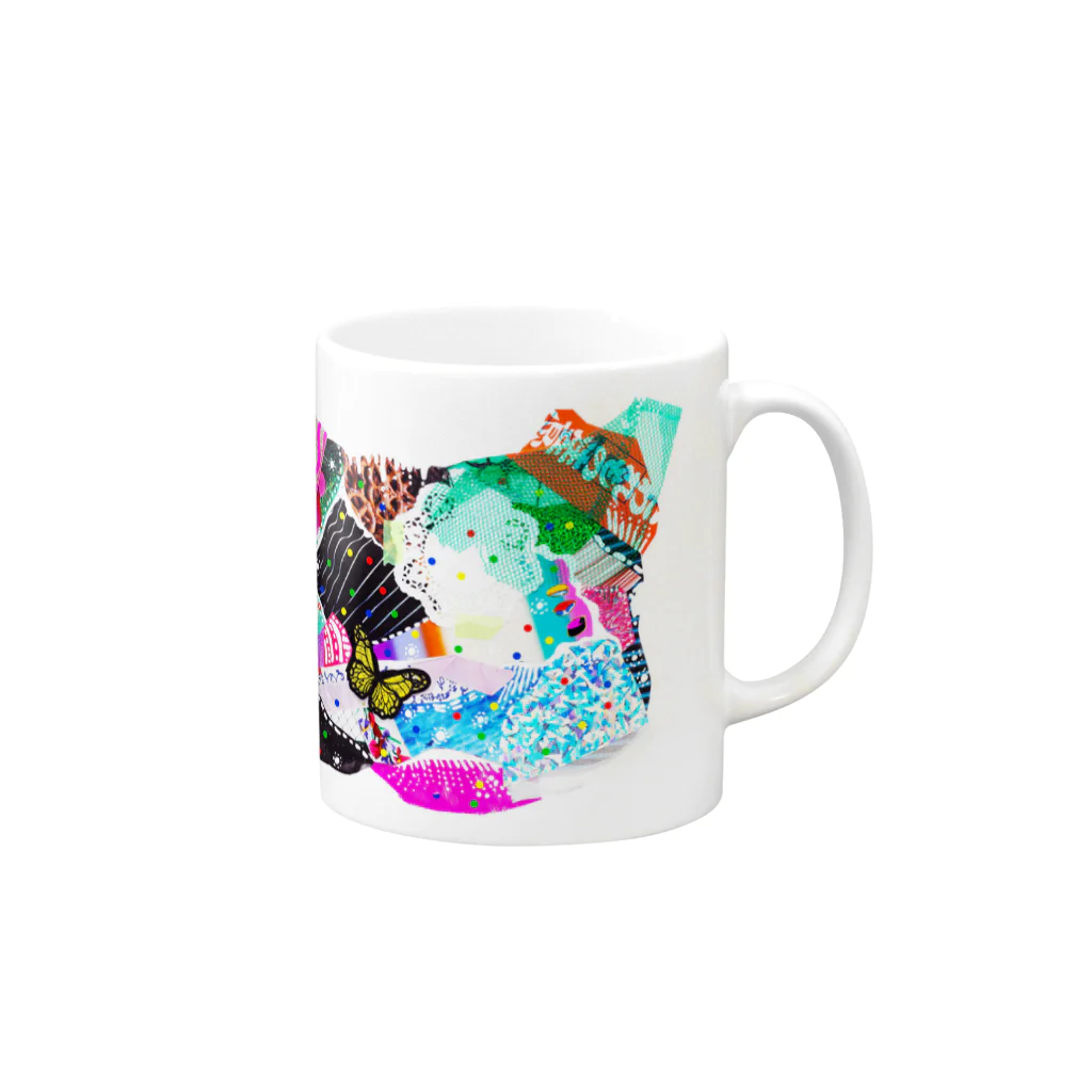 コンクリのフリルの春めき Mug :right side of the handle