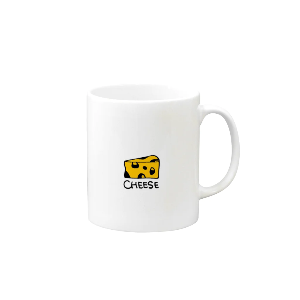 chestnutのチーズ Mug :right side of the handle