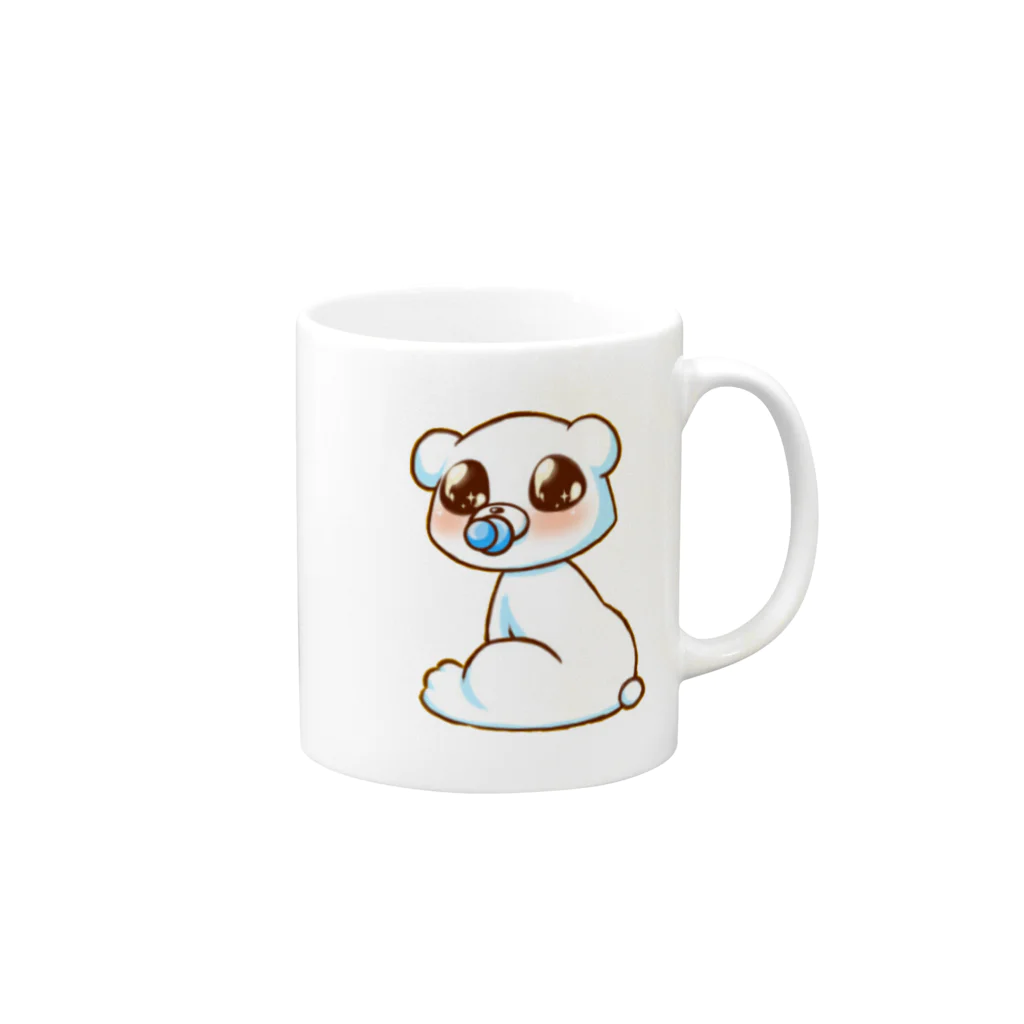 SAKUずきんのベイビーきょん Mug :right side of the handle