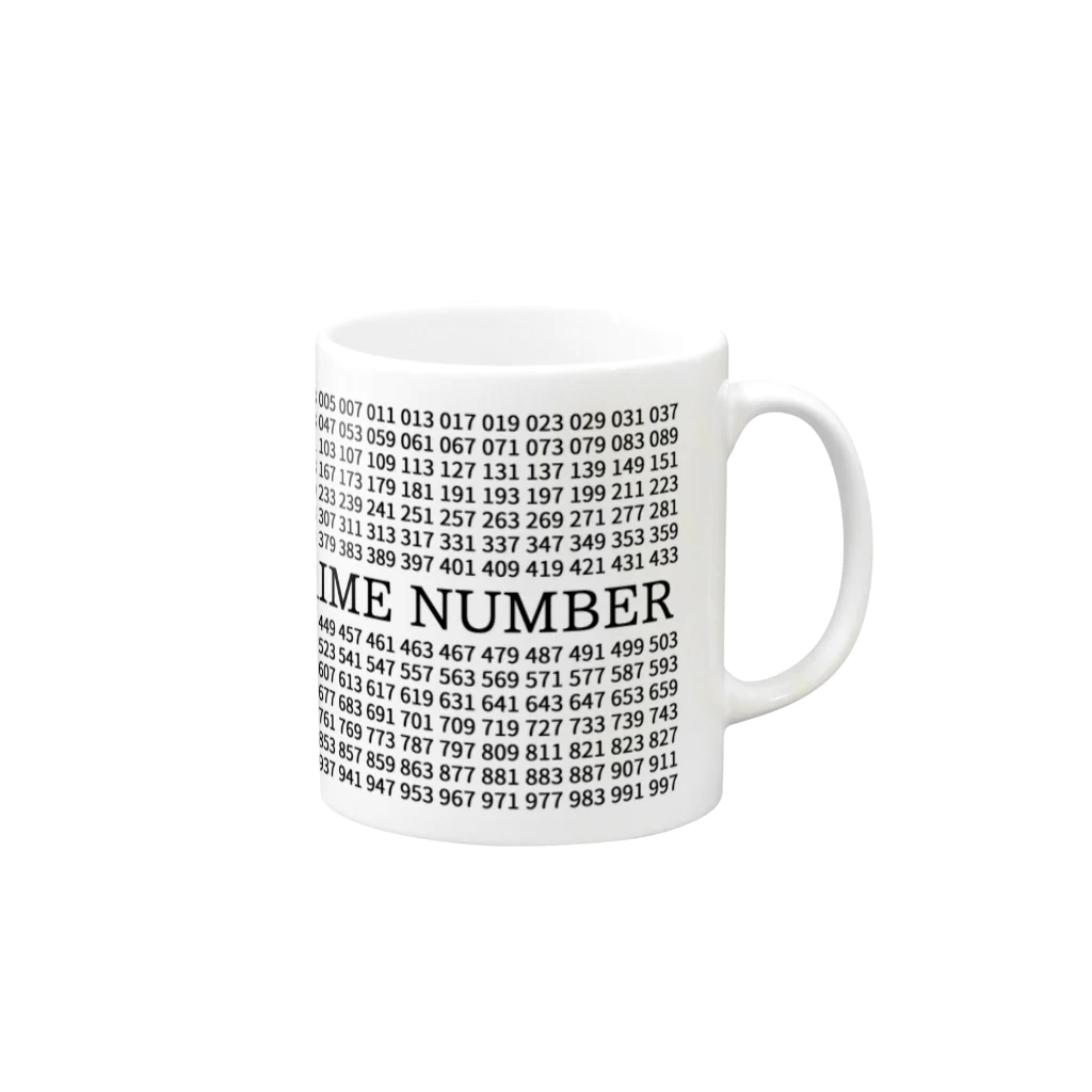 柏洋堂の素数 (Prime number)  Mug :right side of the handle