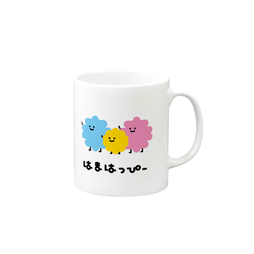 はまはっぴーのはまはっぴー Mug :right side of the handle