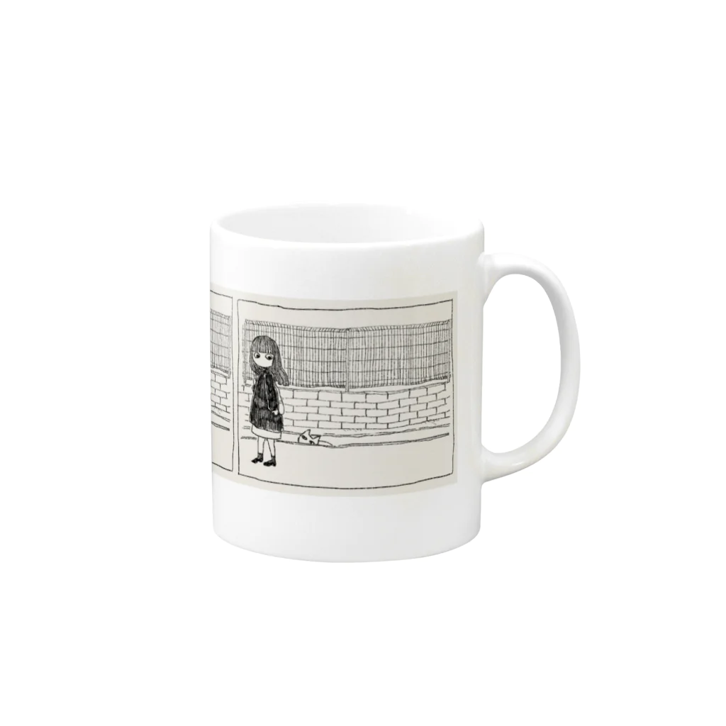 annaの溝ねこ Mug :right side of the handle