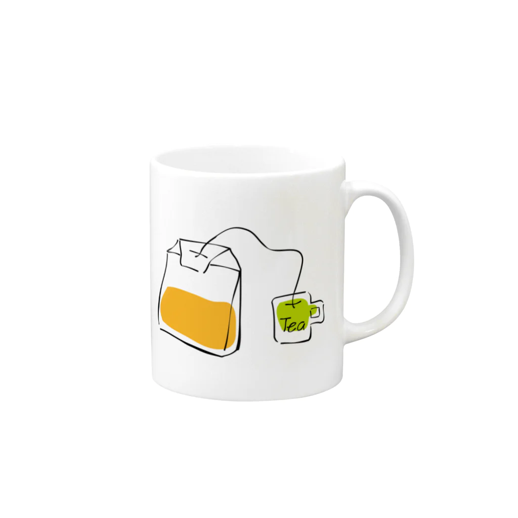 Lettle Happy Everydayのティーバッグ Mug :right side of the handle