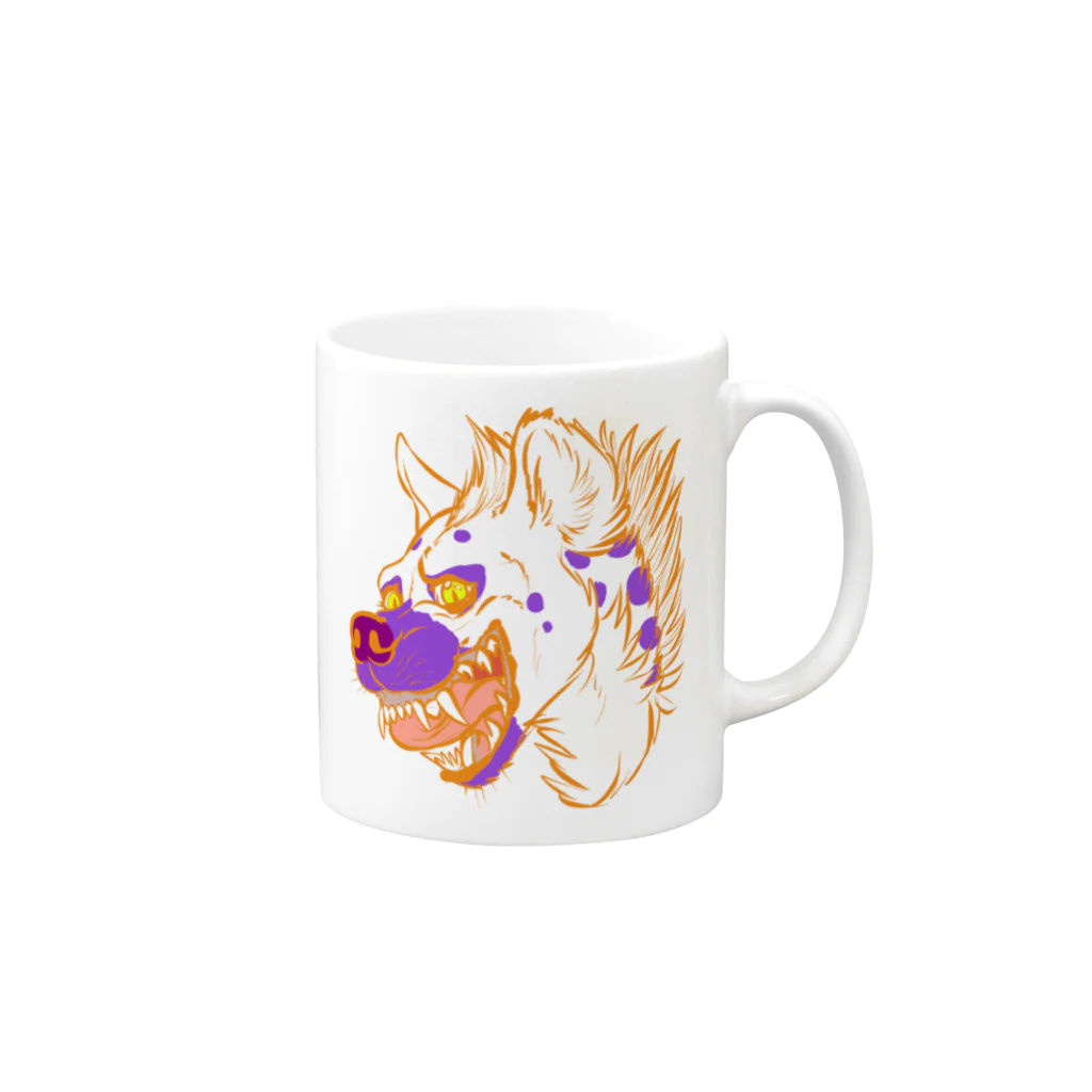 はやゆーのhelloween Hyena Mug :right side of the handle