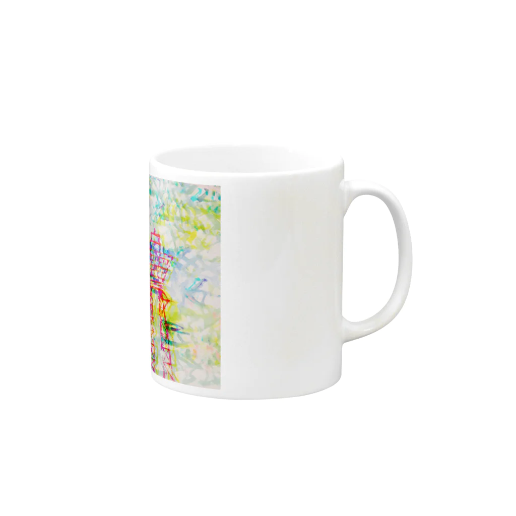 ocoのツウテンカク Mug :right side of the handle