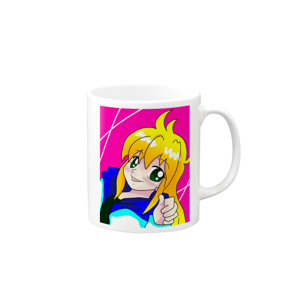 C-Earthのオリキャラ「リク①」 Mug :right side of the handle