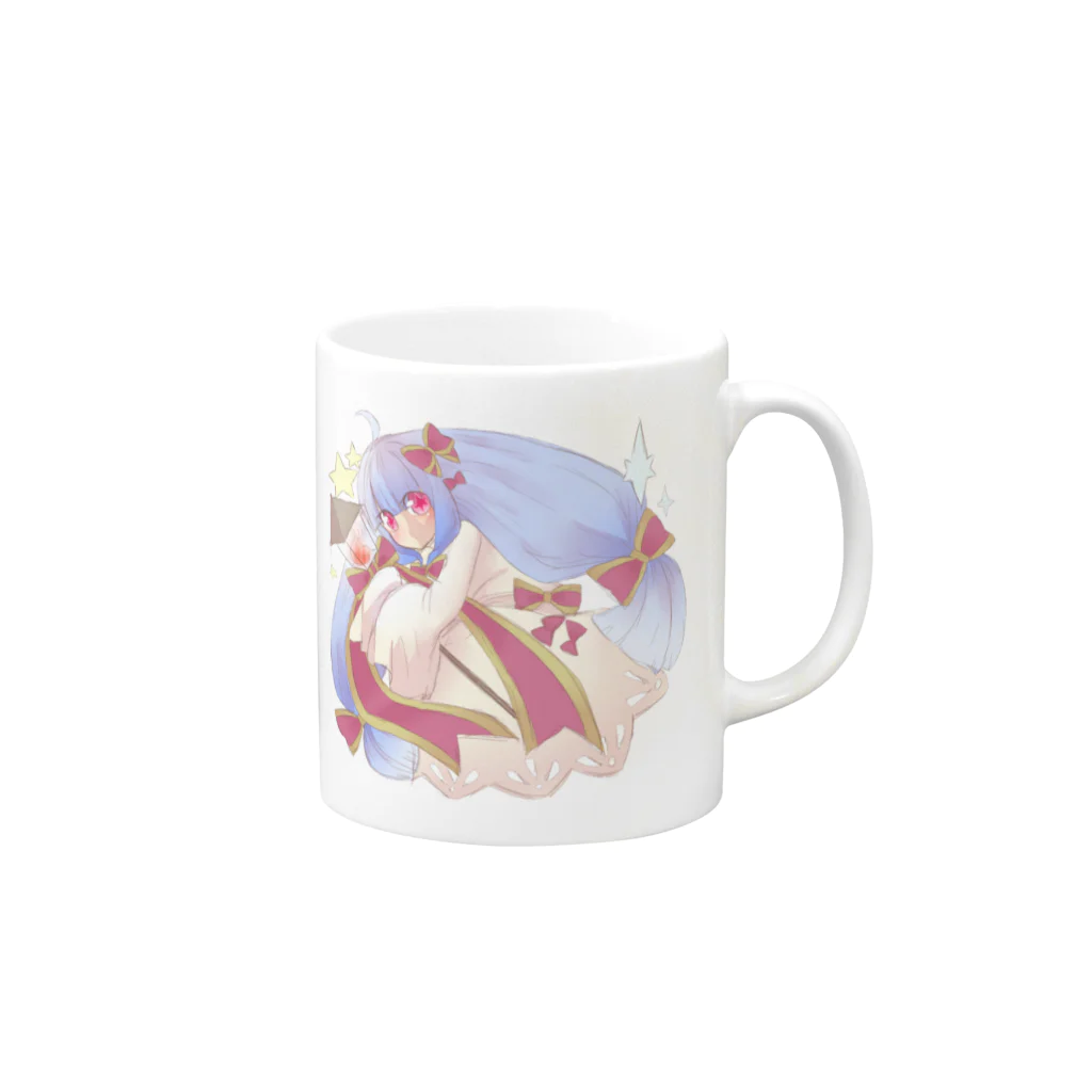 やるせなさの魔法のおんなのこ Mug :right side of the handle