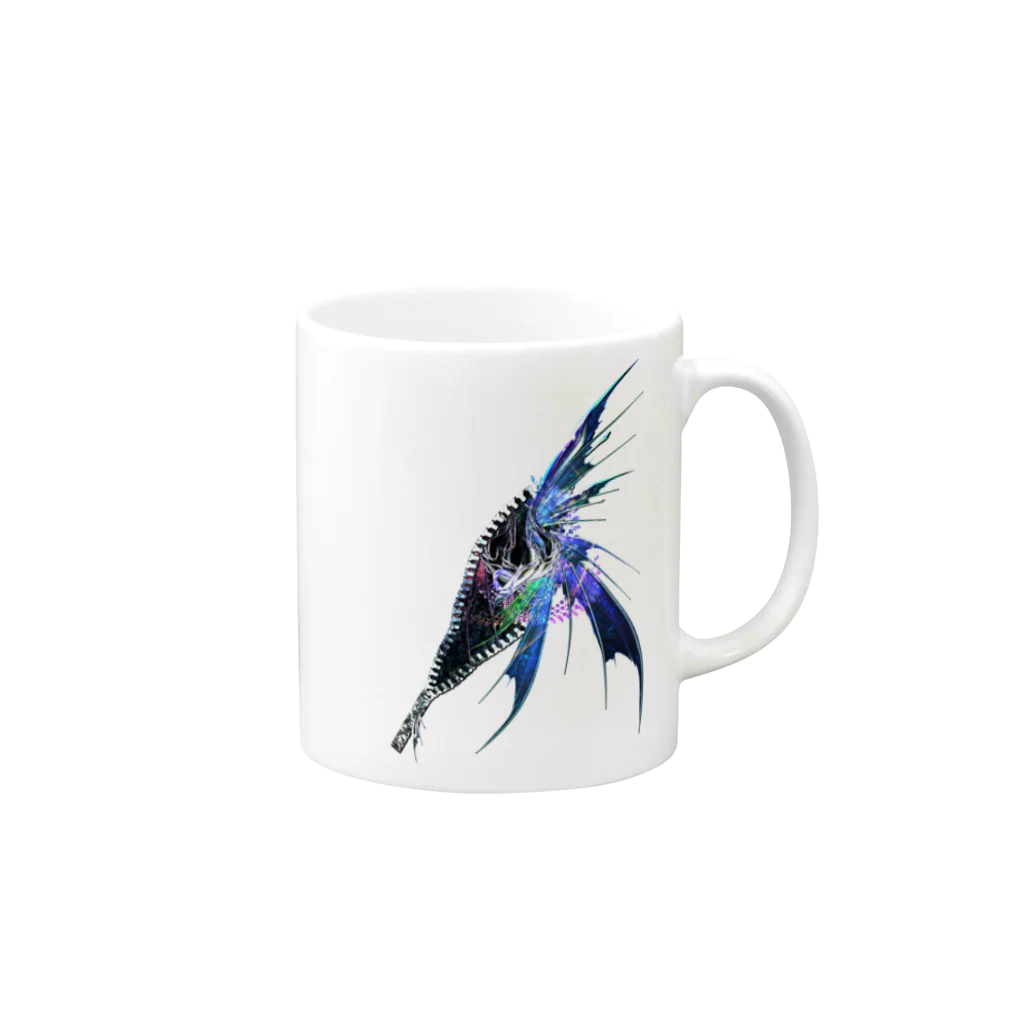 すきゅびとのWing.zip Mug :right side of the handle