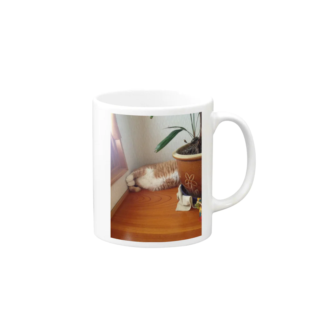 wabisukeのにゃんの足 Mug :right side of the handle