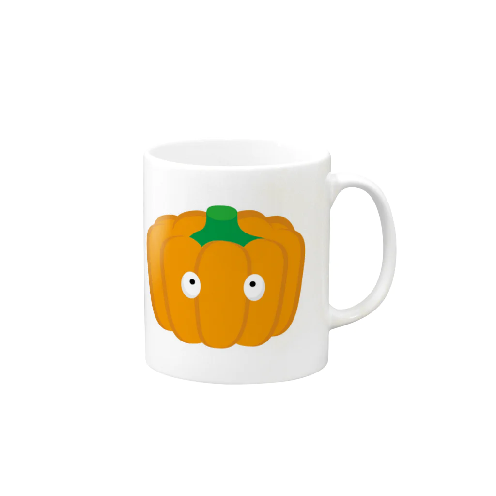 まちこのかぼちゃちゃん Mug :right side of the handle