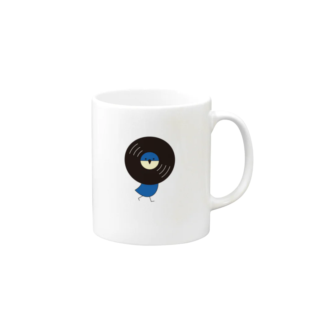 masamichironのレコードリ月夜 -Right Walk Mug :right side of the handle