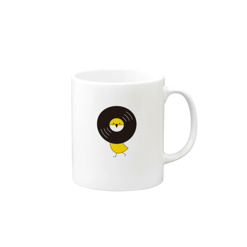 masamichironのレコードリ秋の滝 -Left Walk Mug :right side of the handle