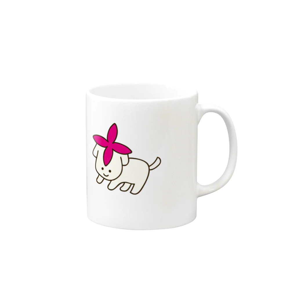 そらグリーンのお店のはないぬちゃん Mug :right side of the handle