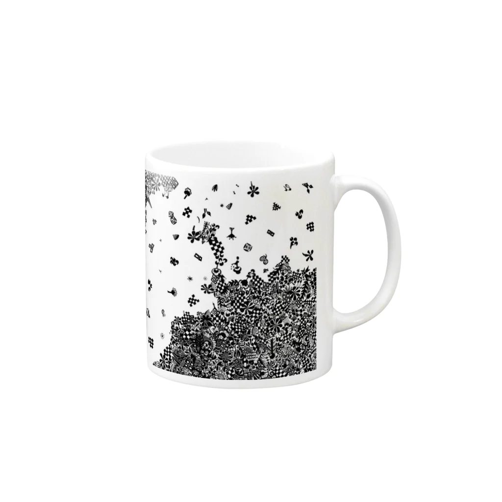 松本新菜の雪 Mug :right side of the handle