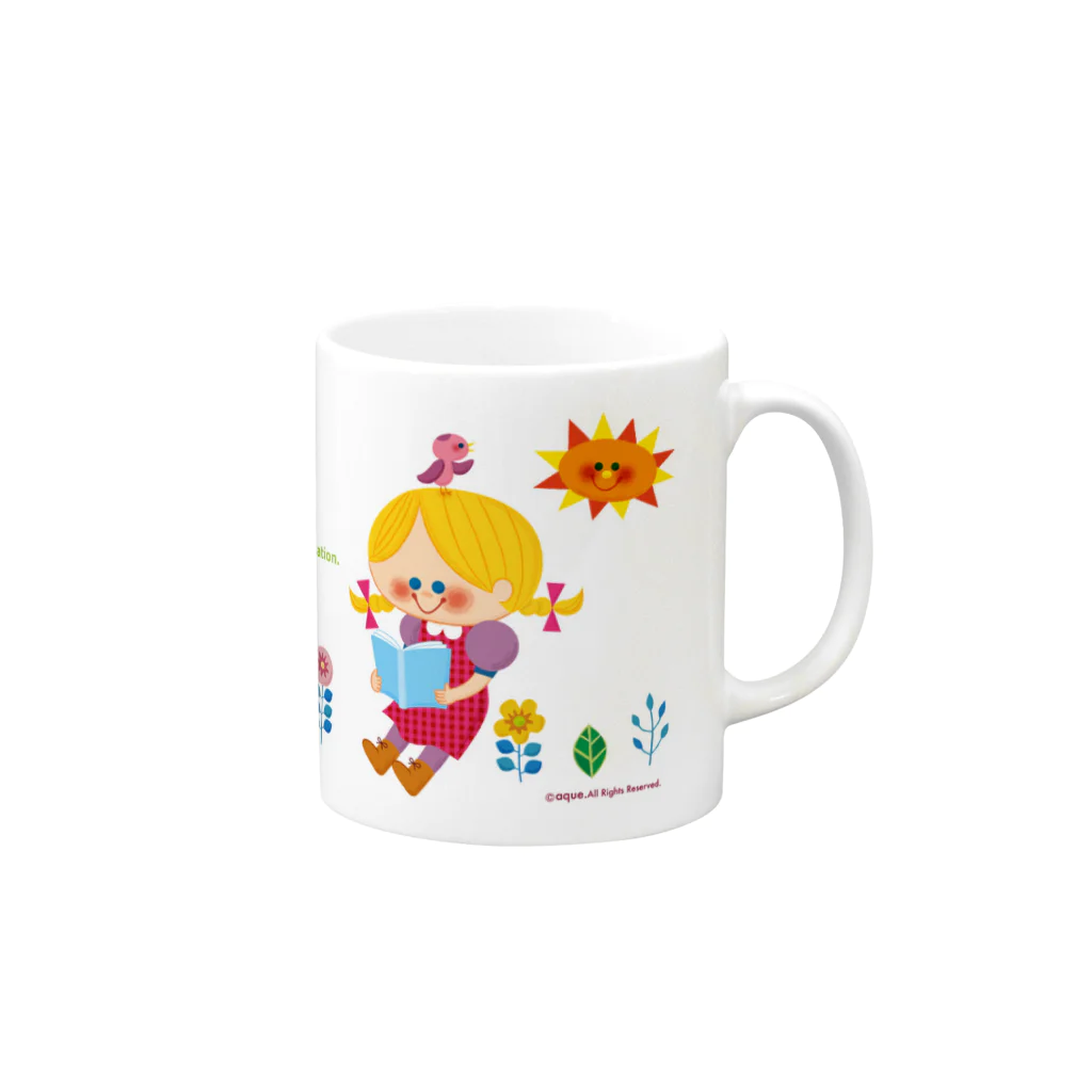 あくざわめぐみSHOPのReading Mug :right side of the handle