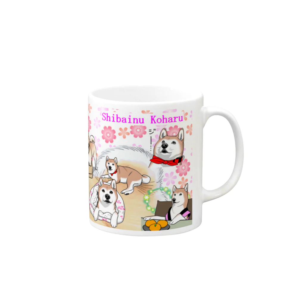 koha channelの柴犬小春マグカップ Mug :right side of the handle