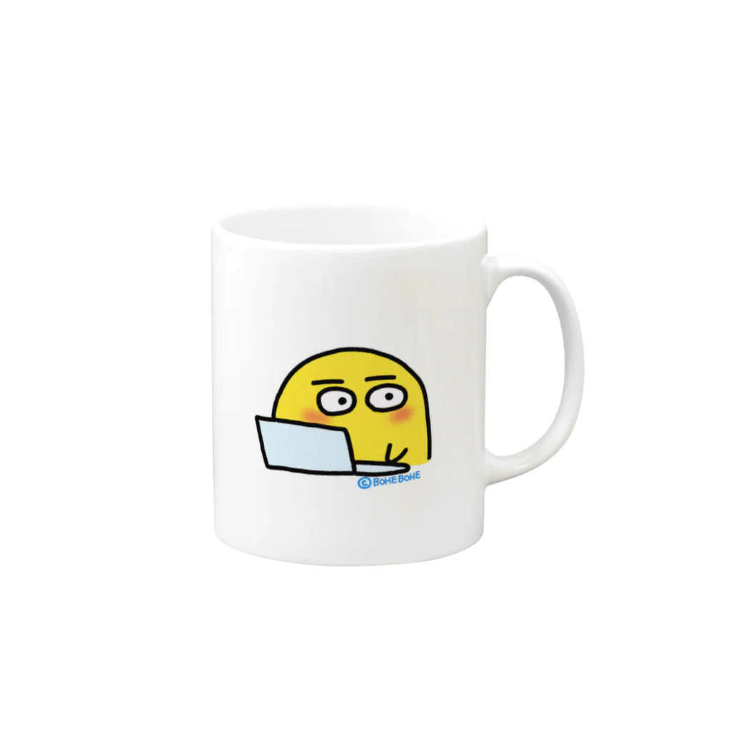 ぼへぼへのぼへぼへ Mug :right side of the handle