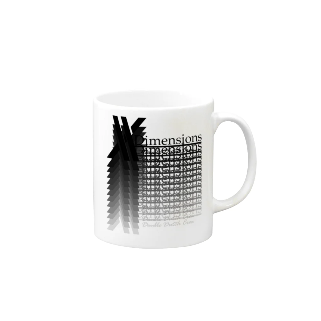 X-Dimensions team goodsのlogo gradation1 Mug :right side of the handle