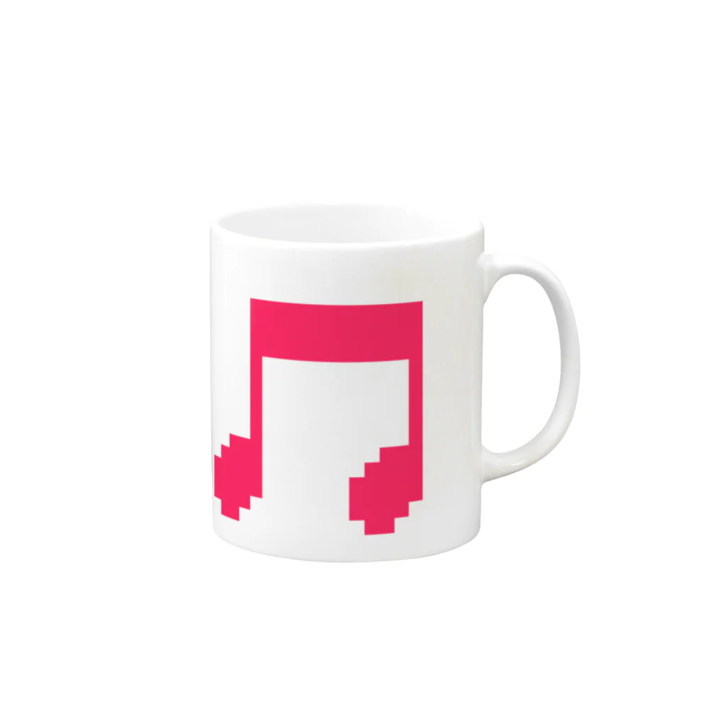 絵本作家大川内優のオリジナル絵本グッズショップの音符アイコン Mug :right side of the handle