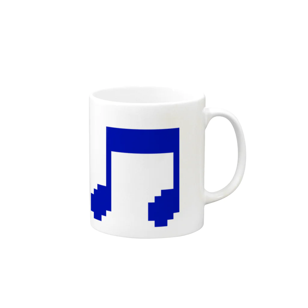 絵本作家大川内優のオリジナル絵本グッズショップの音符アイコン２ Mug :right side of the handle