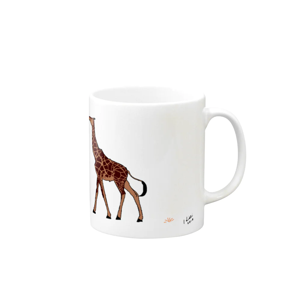 ATELIE　HIROのGiraffe Mug :right side of the handle