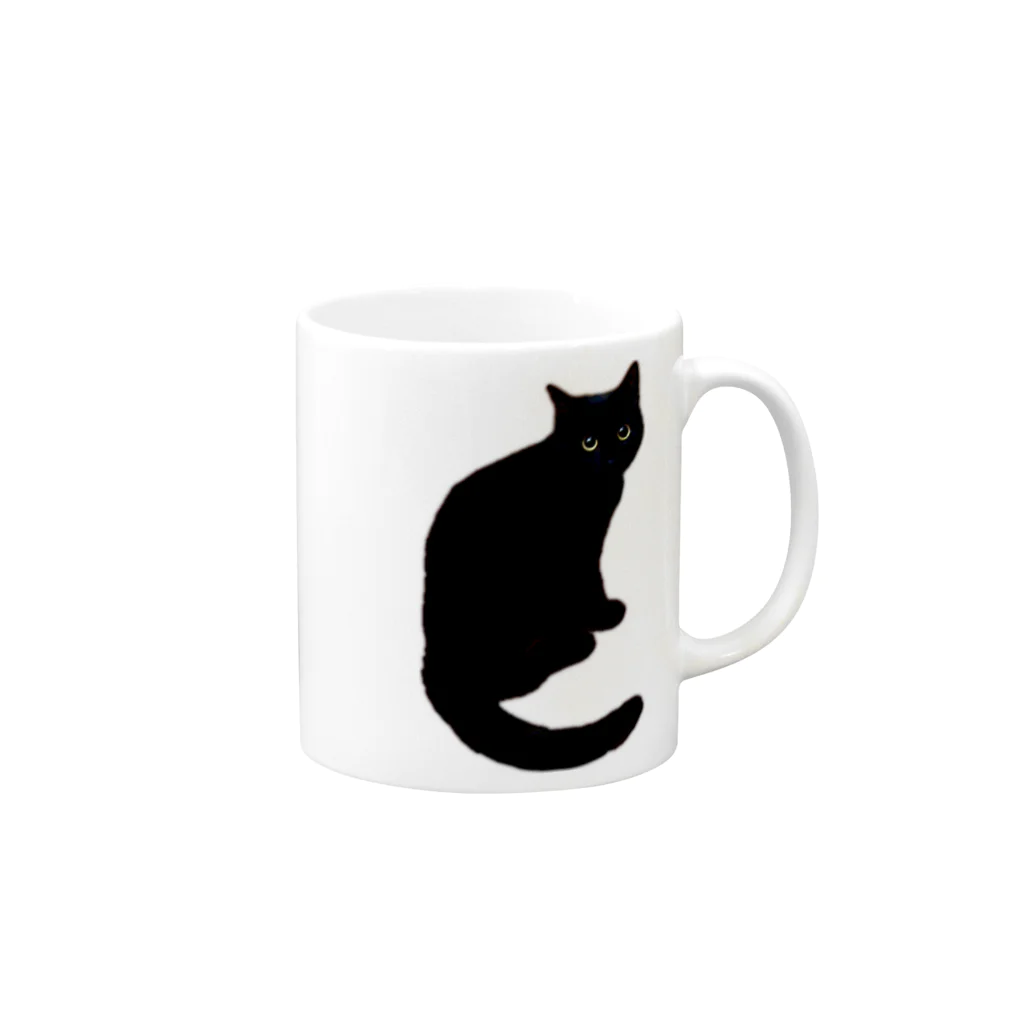 tamaraのくろねこまさむね Mug :right side of the handle