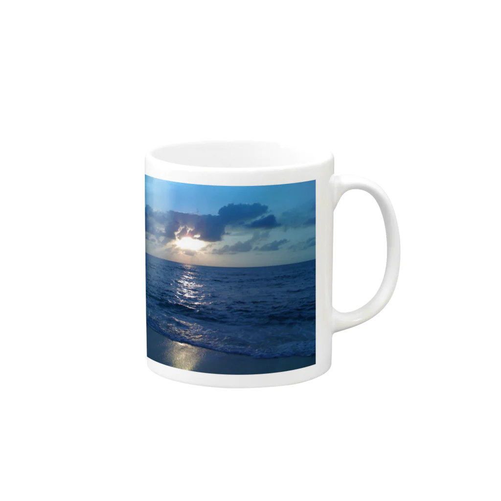 dac0001の宮古島の夕陽 Mug :right side of the handle