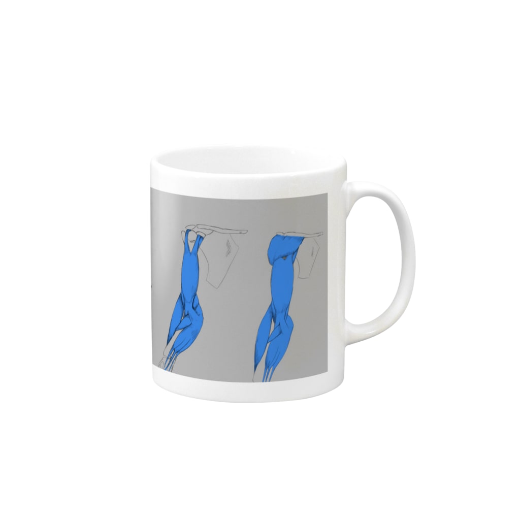 奏人 /  kanatoの解剖図カップ Mug :right side of the handle
