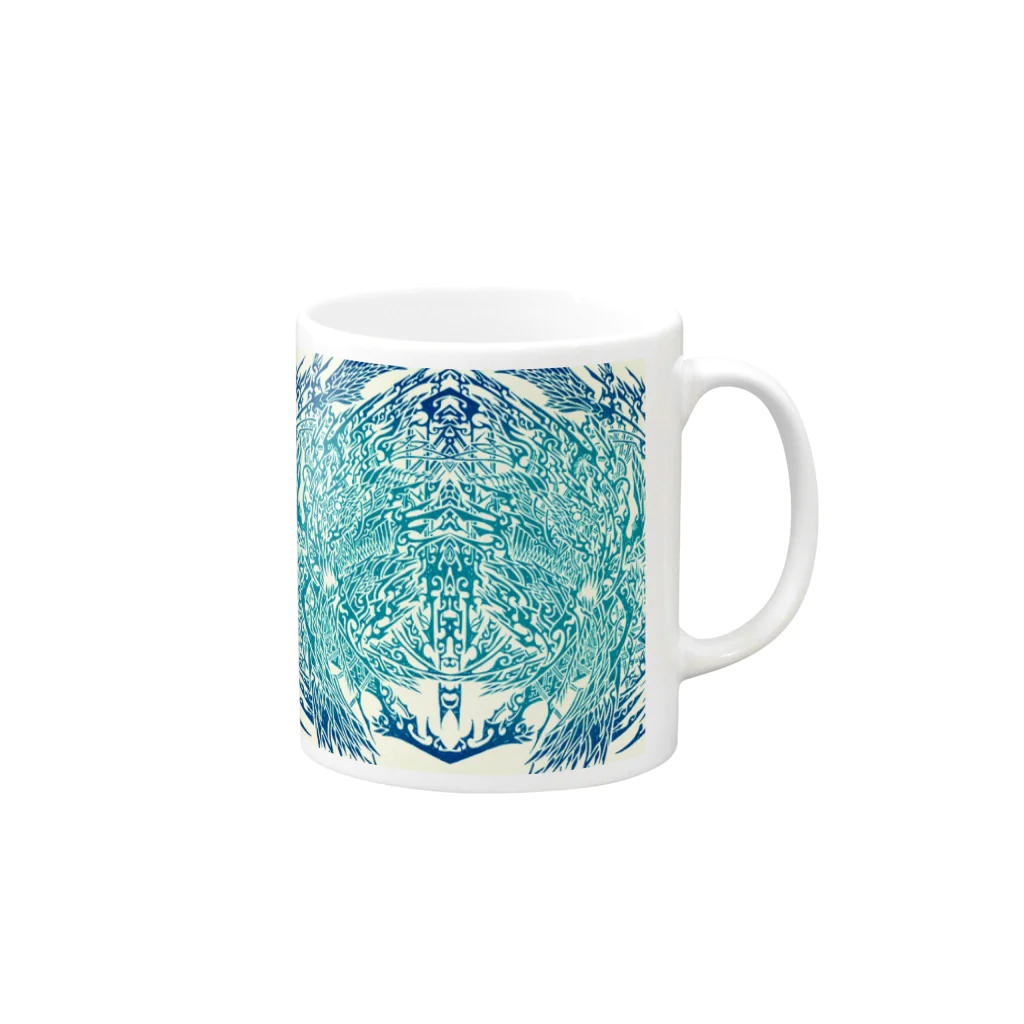 88のblue breeze Mug :right side of the handle