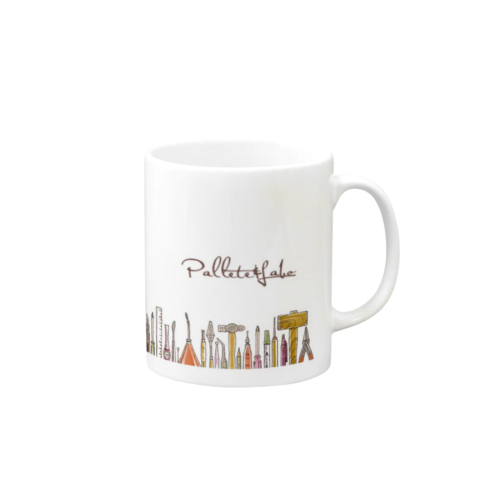 Pallete&LaboのPallete&Labo屋号オリジナルグッズ 横形 Mug :right side of the handle