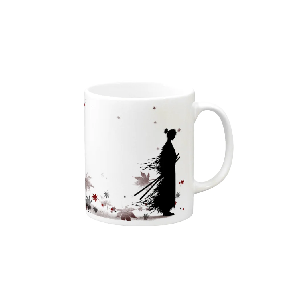 samurai7の侍と舞う紅葉 Mug :right side of the handle