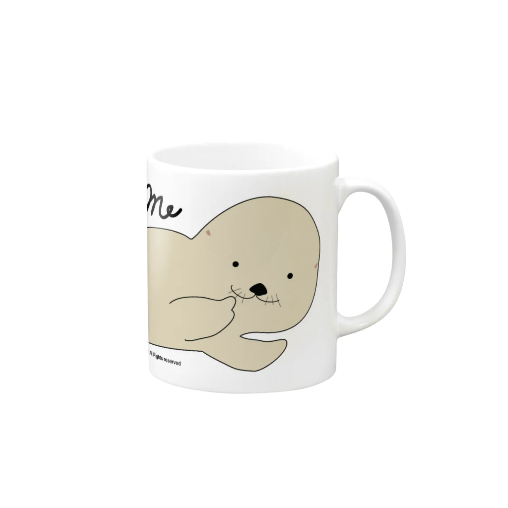 ラッコの「らー」のラッコの「らー」me!  Mug :right side of the handle