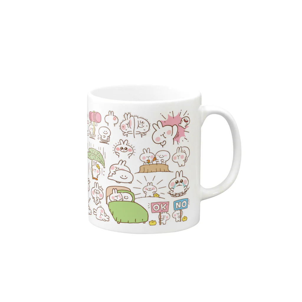 AKIRAMBOWのSpoiled Rabbit - Everyday / あまえんぼうさちゃん - Everyday Mug :right side of the handle