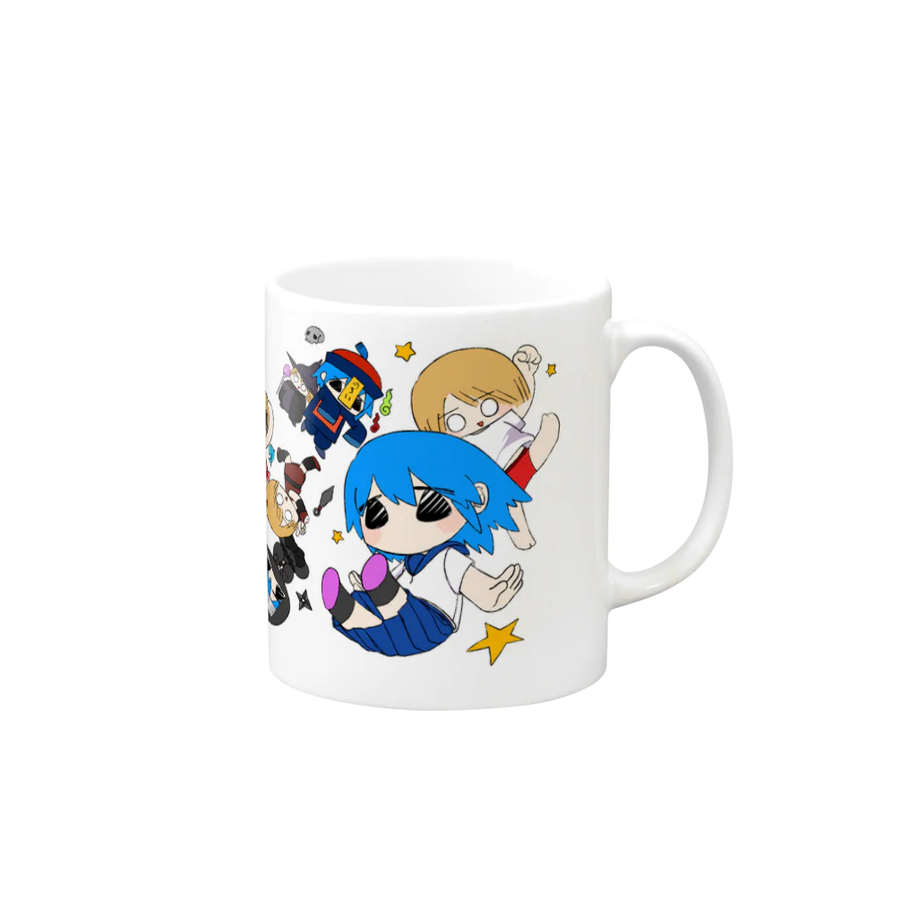 ごぼう子のしちへんげ Mug :right side of the handle