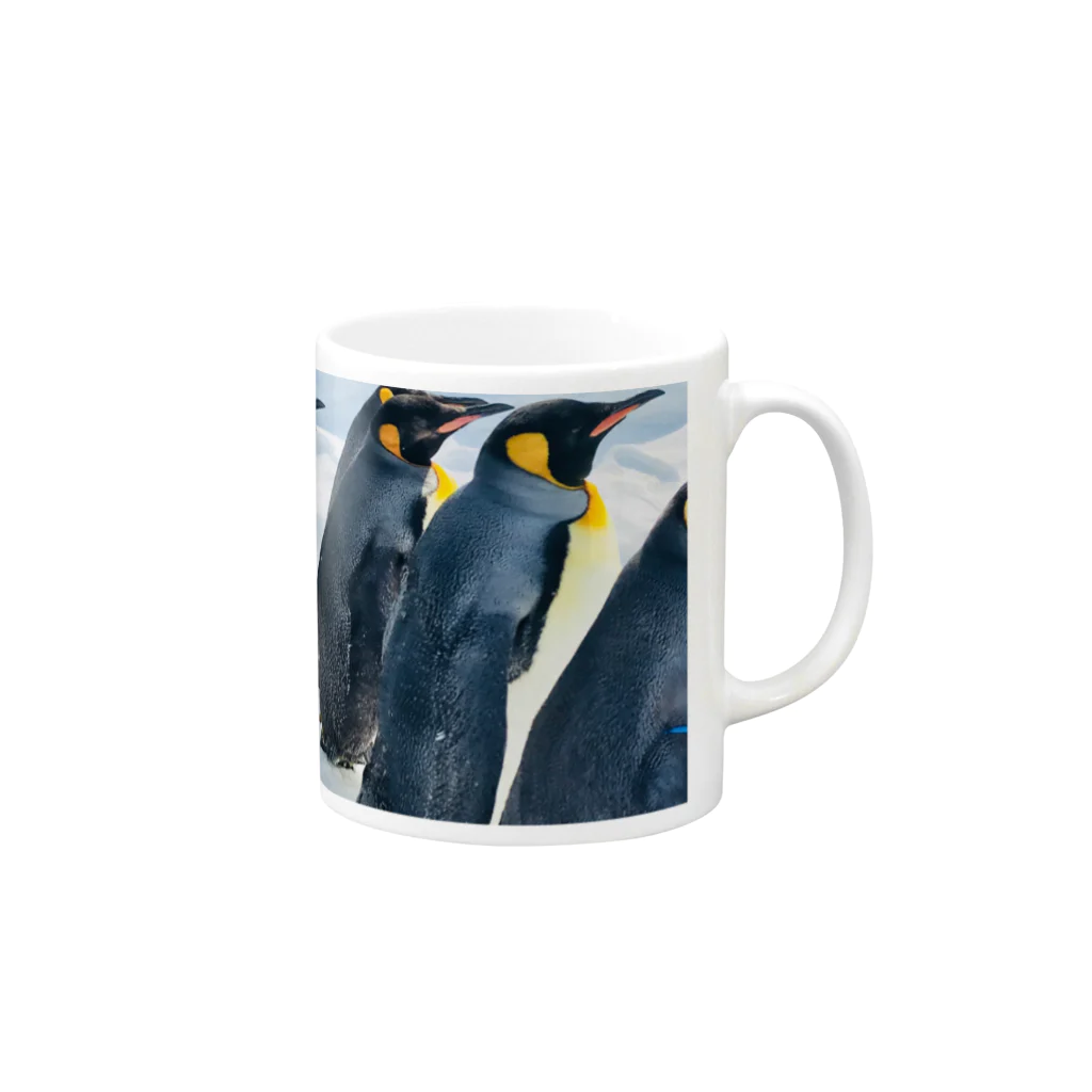 みけストアのおさんぽペンギン Mug :right side of the handle