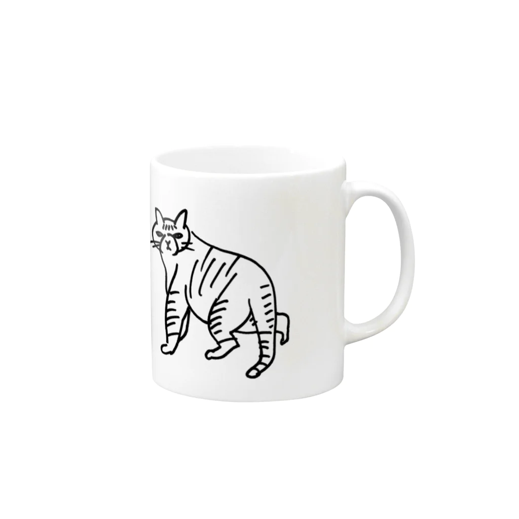 megumiillustrationのnekostalker Mug :right side of the handle