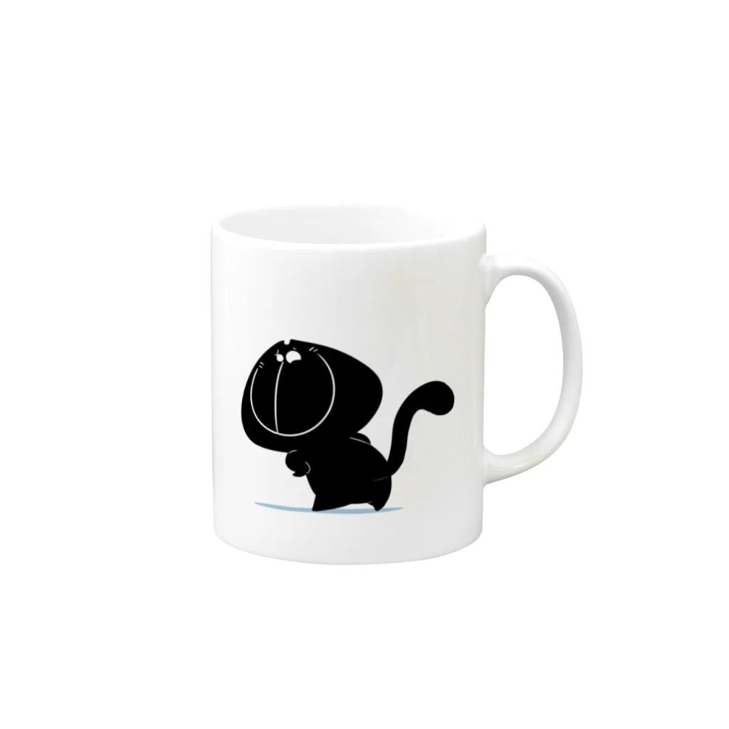 ミャオ モックのミャオモック Mug :right side of the handle