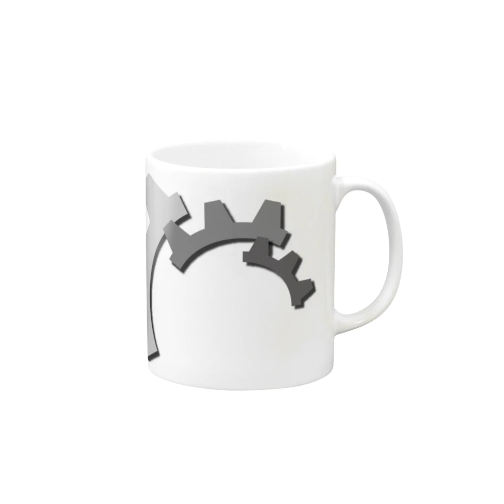 nestori shopの歯車 Mug :right side of the handle