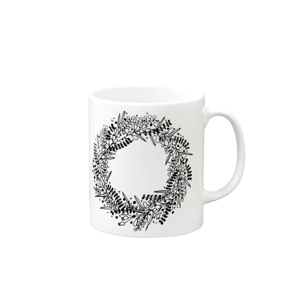 (incomplete) SHOPのwreath #2 Mug :right side of the handle